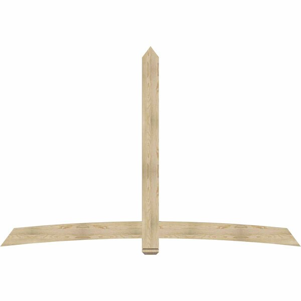 Ekena Millwork Bellingham Rough Sawn Timber Gable Bracket, Douglas Fir, 108"W x 72"H x 2"D x 6"F, 16/12 Pitch GBW108X72X0206BEL00RDF - main
